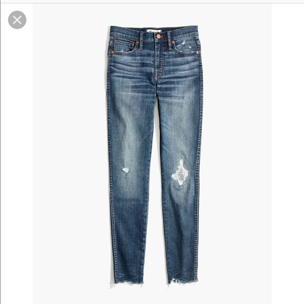 Madewell Rip and Repair High Rise Skinny Jeans
